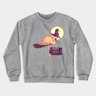 Flamingo Happy Halloween Crewneck Sweatshirt